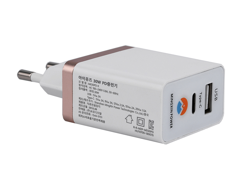 MX30pd充電器 TYPE-C+usb2.0雙口過(guò)KC KCC CE FCC認(rèn)證