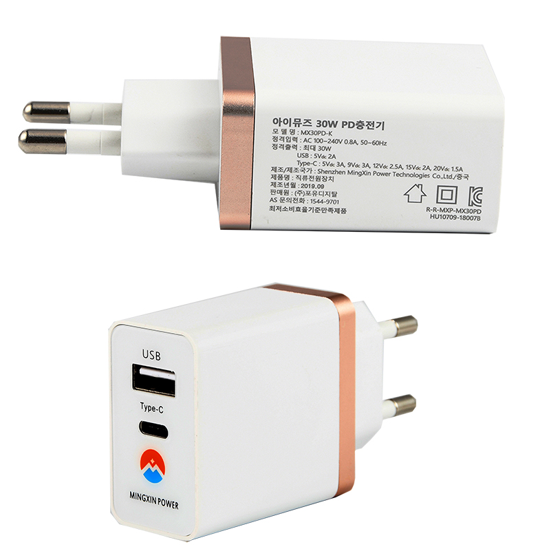 MX30pd充電器 TYPE-C+usb2.0雙口過(guò)KC KCC CE FCC認(rèn)證